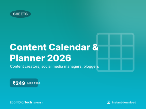 Content Calendar & Planner 2026