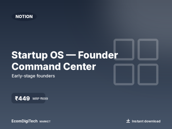 Startup OS — Founder Command Center