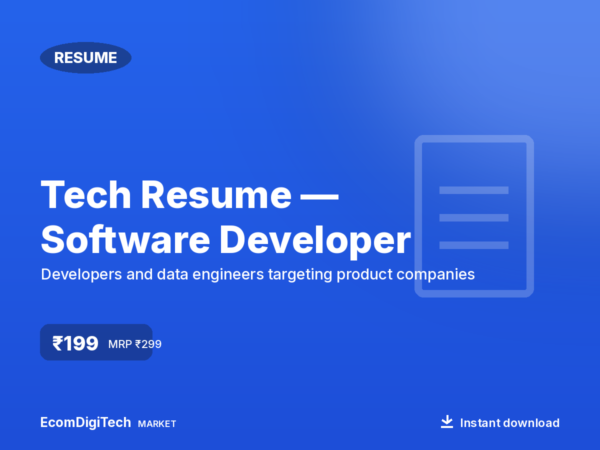 Tech Resume — Software Developer