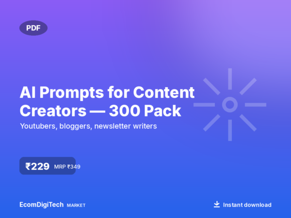 AI Prompts for Content Creators — 300 Pack