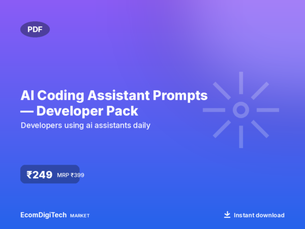 AI Coding Assistant Prompts — Developer Pack